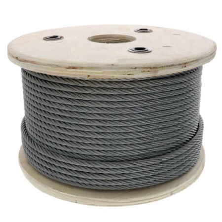 7x7 Galvanised Steel Wire Rope - 100 Meter Reels
