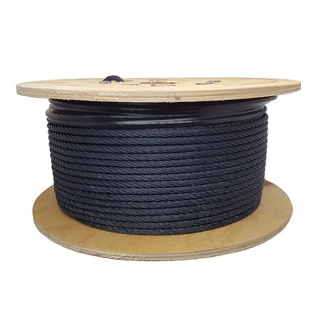 7x19 Galvanised Steel Black Wire Rope Reel