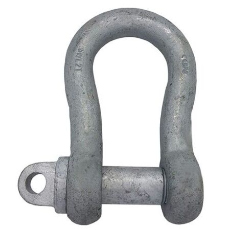 Hot dipped, galvanised steel, large bow shackle