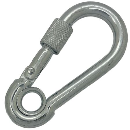 BZP steel carbine snap hook with locking screw gate