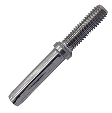 3mm BZP Steel Wire Rope Swage on M6 Stud