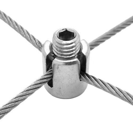 STAINLESS STEEL WIRE ROPE TRELLIS CROSS CLIP