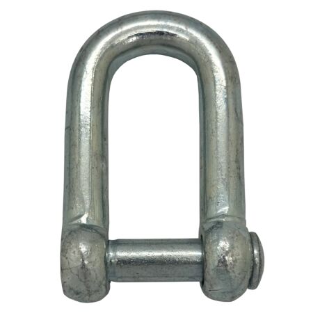 Galvanised steel d shackle flush pin