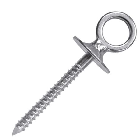 Stainless Steel Wood Screw Lag Thread Eye Bolts with Plate