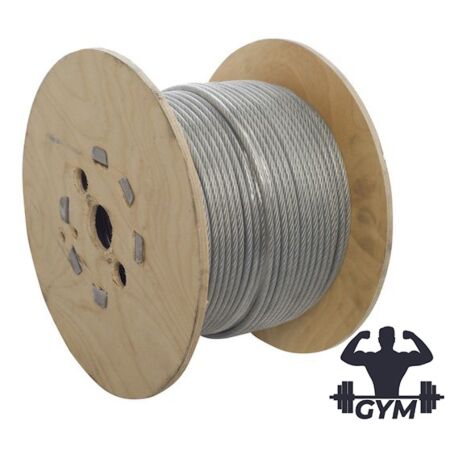 Clear Nylon 11 Coated Galvanised Steel Wire Rope Gym Cable