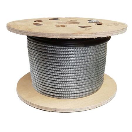Clear Coated PVC Galvanised Steel Wire Rope 6x19fc