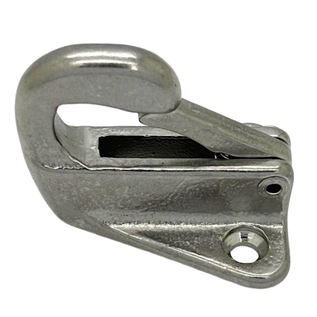 Stainless spring loaded fender hook