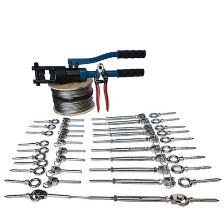 Stainless Steel Wire Rope Balustrade Kit 100 Meters