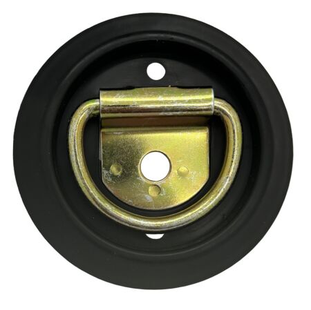Lashing ring with plastic pan