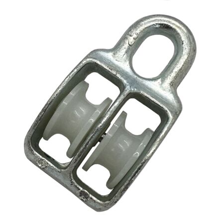 Bzp awning pulley double sheave