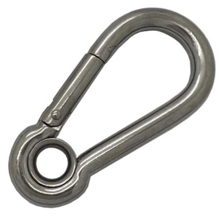 10mm stainless steel carbine hook with eye let 