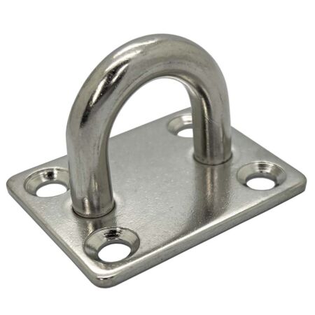 Stainless square deck eye plate 5mm 6mm 8mm 10mm