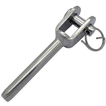 Stainless steel swage jaw wire rope terminal end