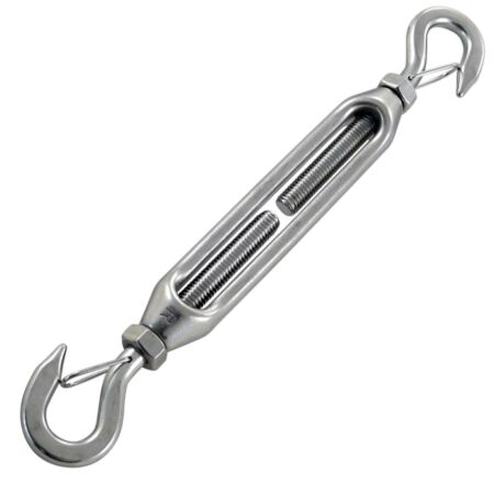 Stainless Steel Hook/Hook Turnbuckles with Safety Catch 