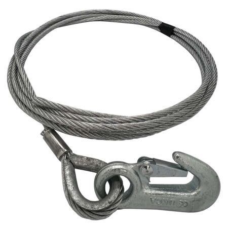 Galvanised Steel Wire Rope with Fitted Winch Hook