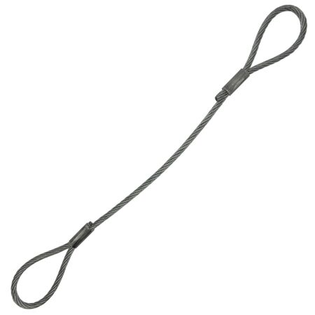 Galvanised wire rope lifting strop sling 400kgs 1 - 10 meter